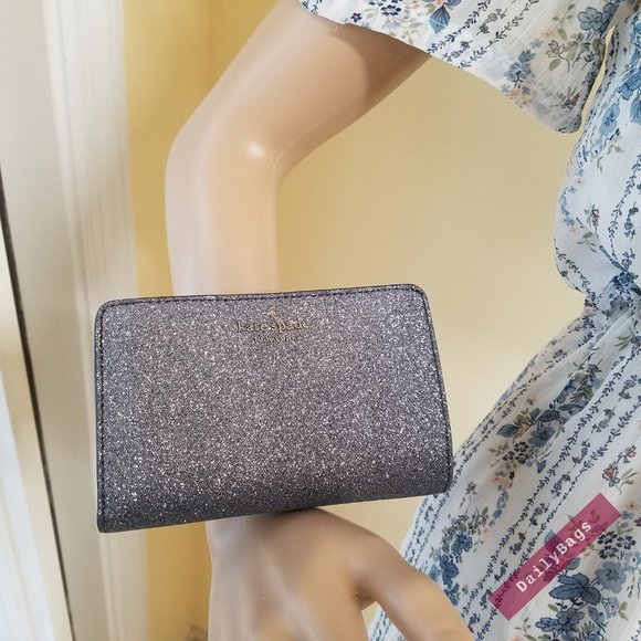 DUSK NAVY BOXED COMPACT WALLET LOLA KATE SPADE - Picture 4 of 13